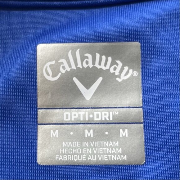 Callaway Golf Polo Shirt Womens Medium Blue Tennis OptiDri Striped - Picture 5 of 7